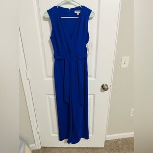Shelby & Palmer Vibrant Blue Sleeveless Jumpsuit